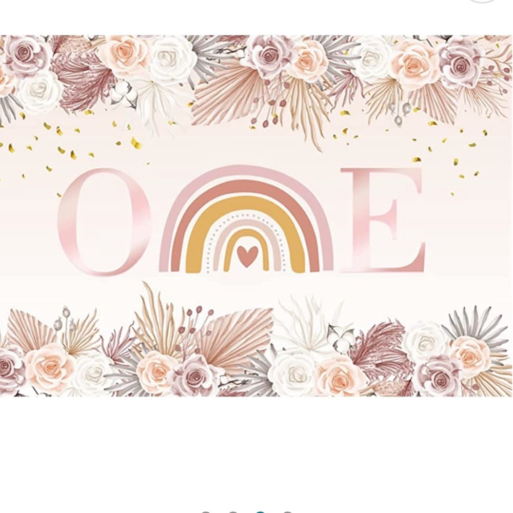 Baby First Birthday Backdrop